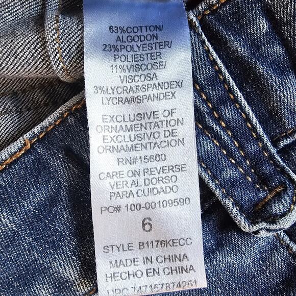 Democracy‎ "Ab"solution Distressed Denim Jeans 6 Blue Casual Stretch - Picture 7 of 7